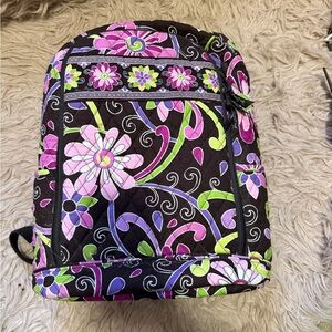 Vera Bradley Quilted Floral Backpack - Pink & Green